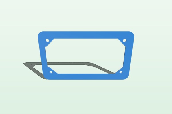 Motorcycle License Plate Frame | 3d print model