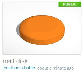 nerf disk | 3d print model