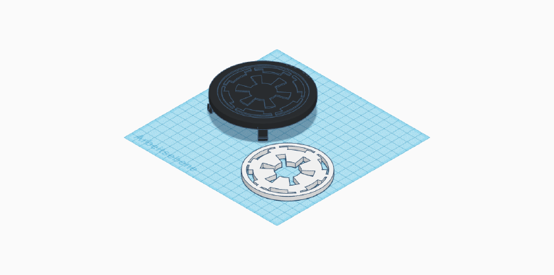 VW Volkswagen T4, Heckklappen-Emblem - Star Wars, 2-farbig | 3d print model