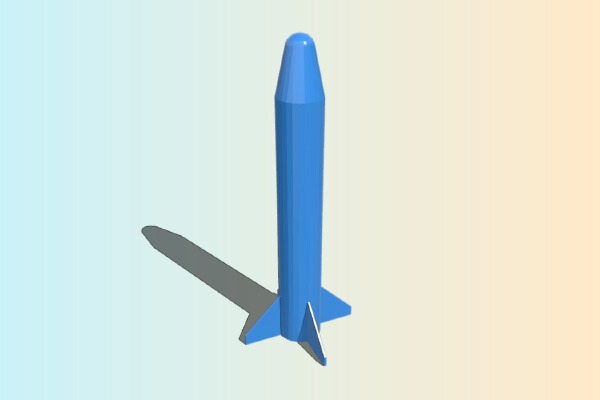Drinking Straw Rocket | 3d print model