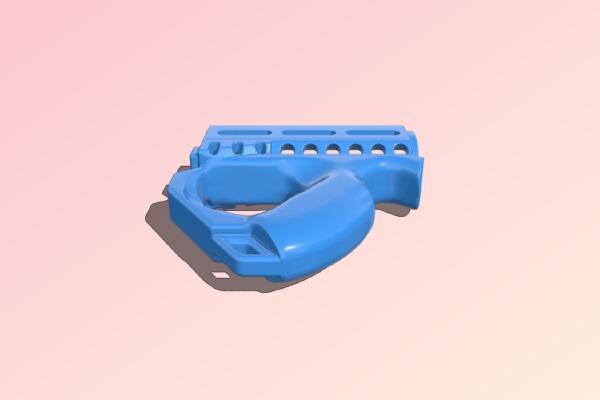 AK74u handguard with MLOK | 3d print model