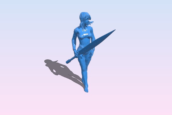 Woman sword master | 3d print model