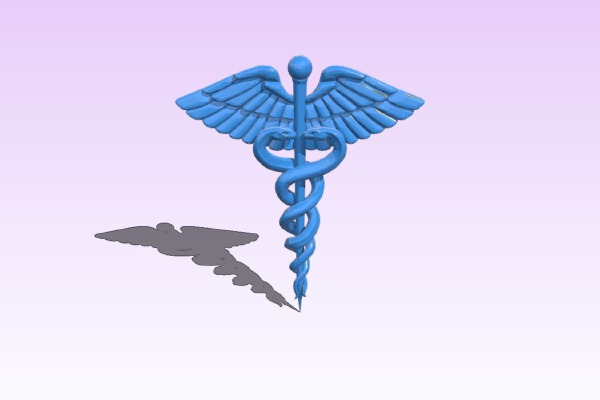 medicine logo low res (for old computers) | 3d print model