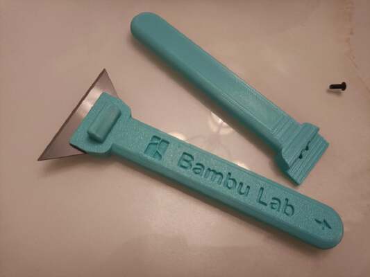Bambu Lab Scraper For Utility Trapezoidal Blade | 3d print model
