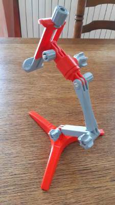 Smartphone articulated support _ Variant with swivel flange and efficient swivel clamping | 3d print model