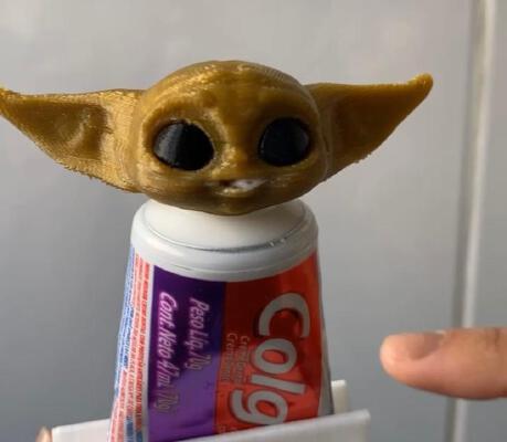 Yoda Toothpaste Vomit - eyes in separate thing | 3d print model