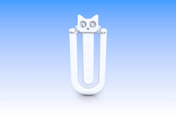Peeking Cat Bookmark | 3d print model