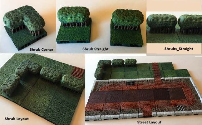 Miniature Shrubbery with Openlock | 3d print model