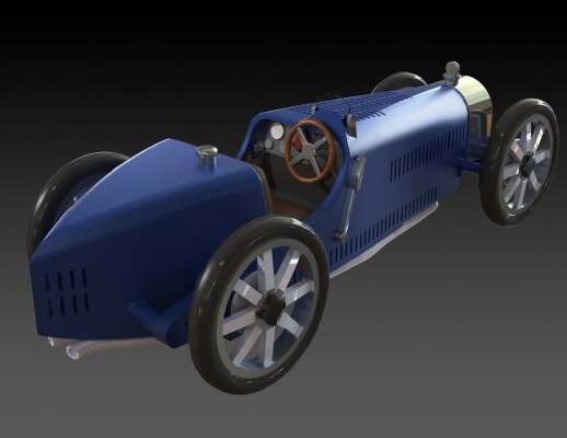 1:24 Scale Re-envisioned Bugatti T35-C SlotCar Design | 3d print model