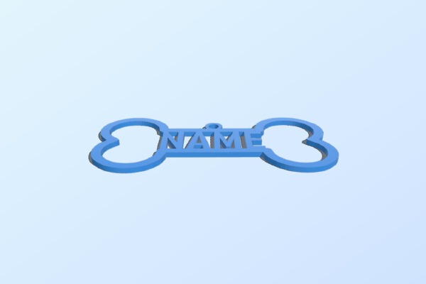 Names Bone Pendant | 3d print model