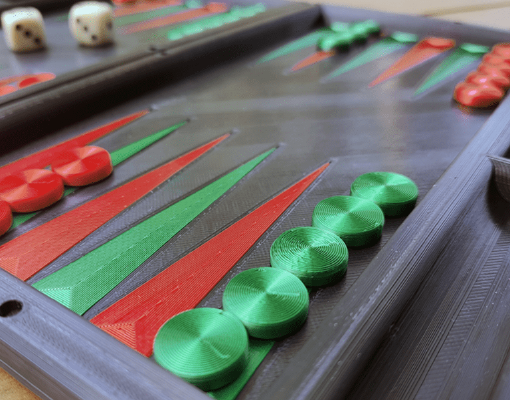 Backgammon with magnetic hinges | 3d print model