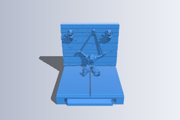 Prisoner-chained-at-wall_openlock_2x2_tiles | 3d print model