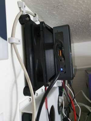 Wallmount for 140mm Fan for an Intel NUC (NUCi5BEK) | 3d print model