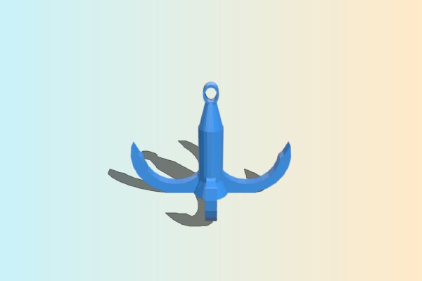 DJI Mini 2 Grappling Hook 3 Weighted version. | 3d print model