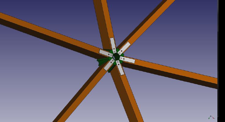 Geodome 3v from pallet - NOT TESTED! JUST AN IDEA! | 3d print model