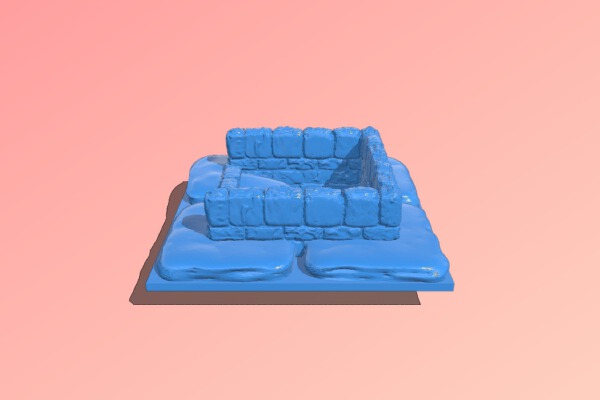 OpenForge Dungeon Stone Stairs Down | 3d print model