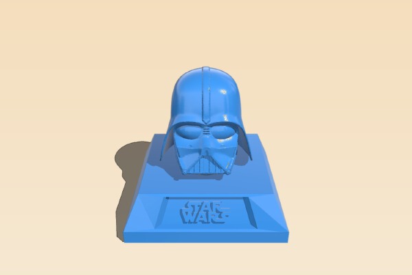 Darth Vader with base stand, single piece print | 3d print model