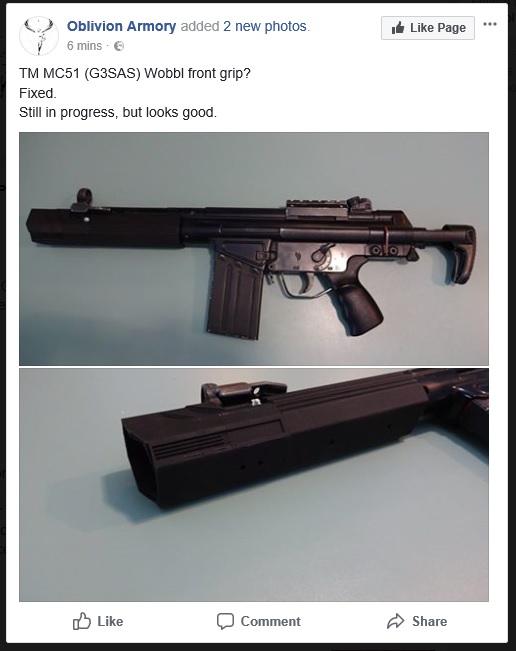 Airsoft G3 Tokyo Marui front grip
