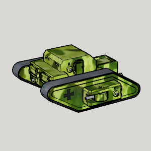 WWI German Fictional Rhomboid RC Tank
