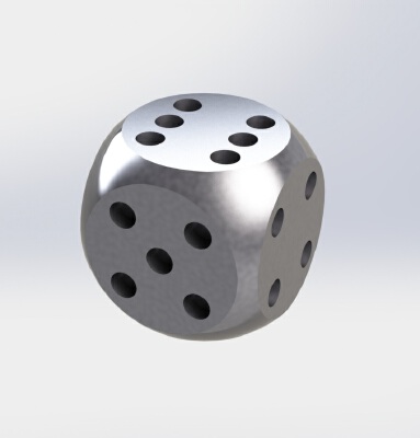 D6 - Clockwise 6 Sided Dice | 3d print model