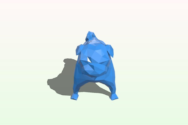 Low Poly Pug | 3d print model