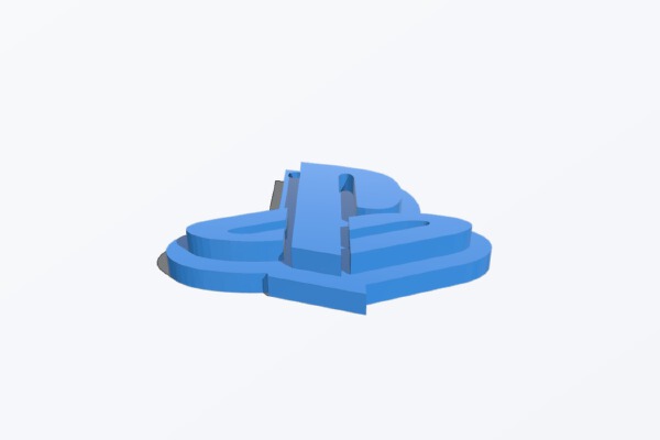 Sony Playstation logo trinket | 3d print model