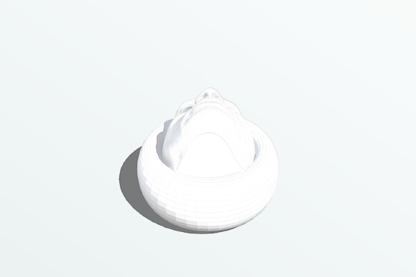 Rock Croc Charm (Rock's head to attach to a Croc) | 3d print model