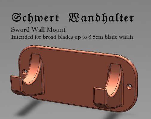 Sword Wall Mount _ Schwert Wandhalter | 3d print model