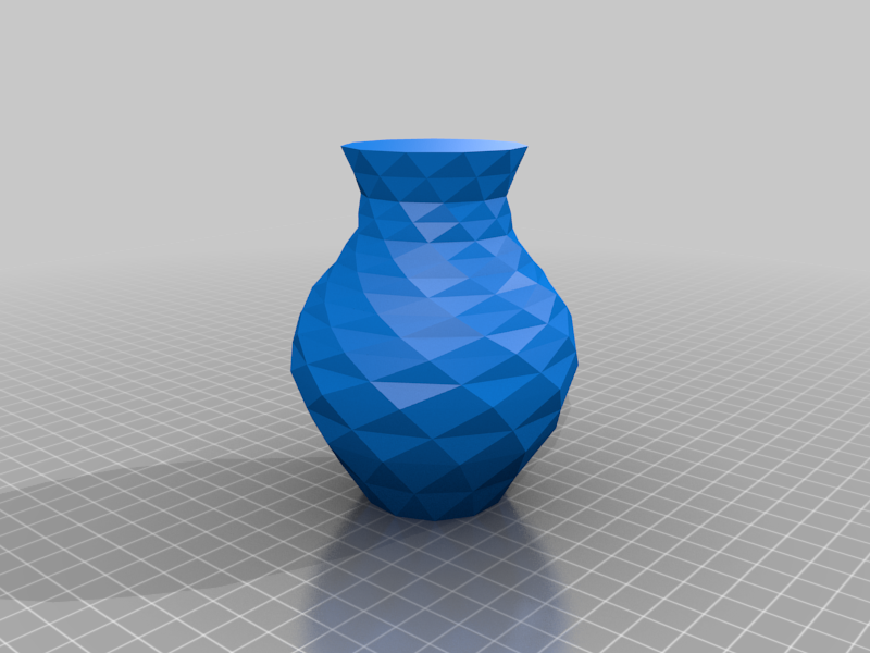 Customisable bezier low-poly vase