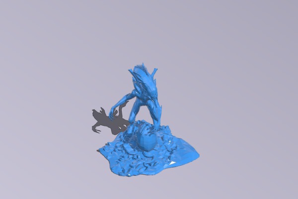 Alien with the Egg | 3d print model