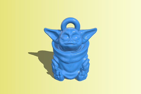 baby yoda keychain | 3d print model