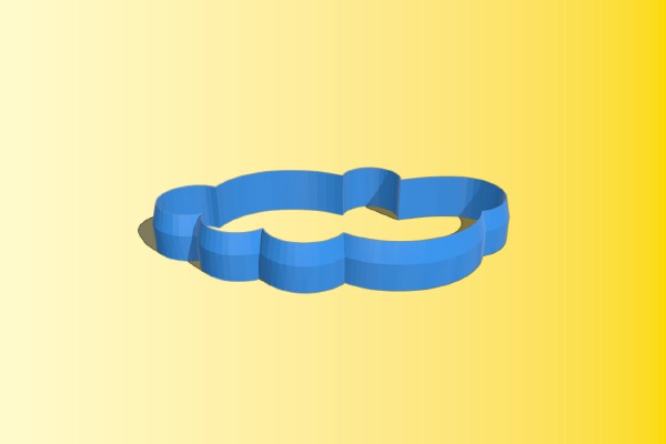 Nubes varias - Cortantes -  Clouds - Cookie cutter | 3d print model