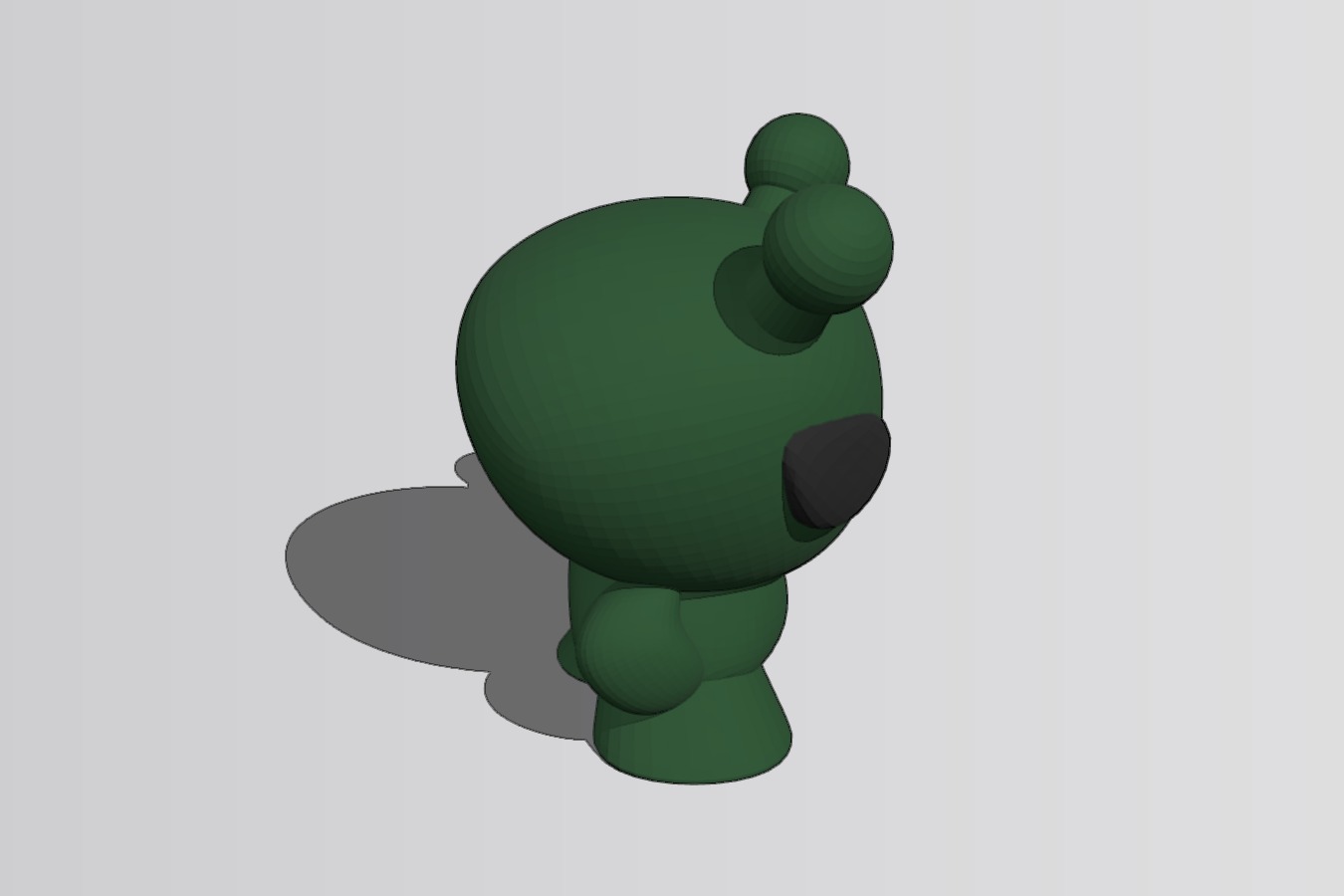 Chibi Alien for single color, multi material, or full color 3D printing