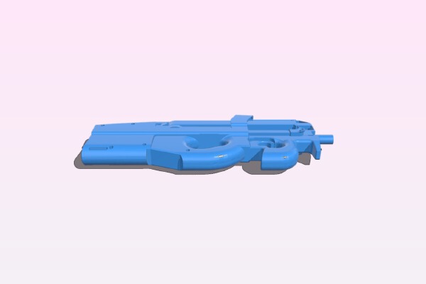 p90 replica full size (operating paintball gearbox) | 3d print model