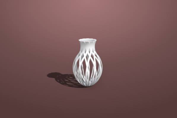 Diamond Cut Vase Cage