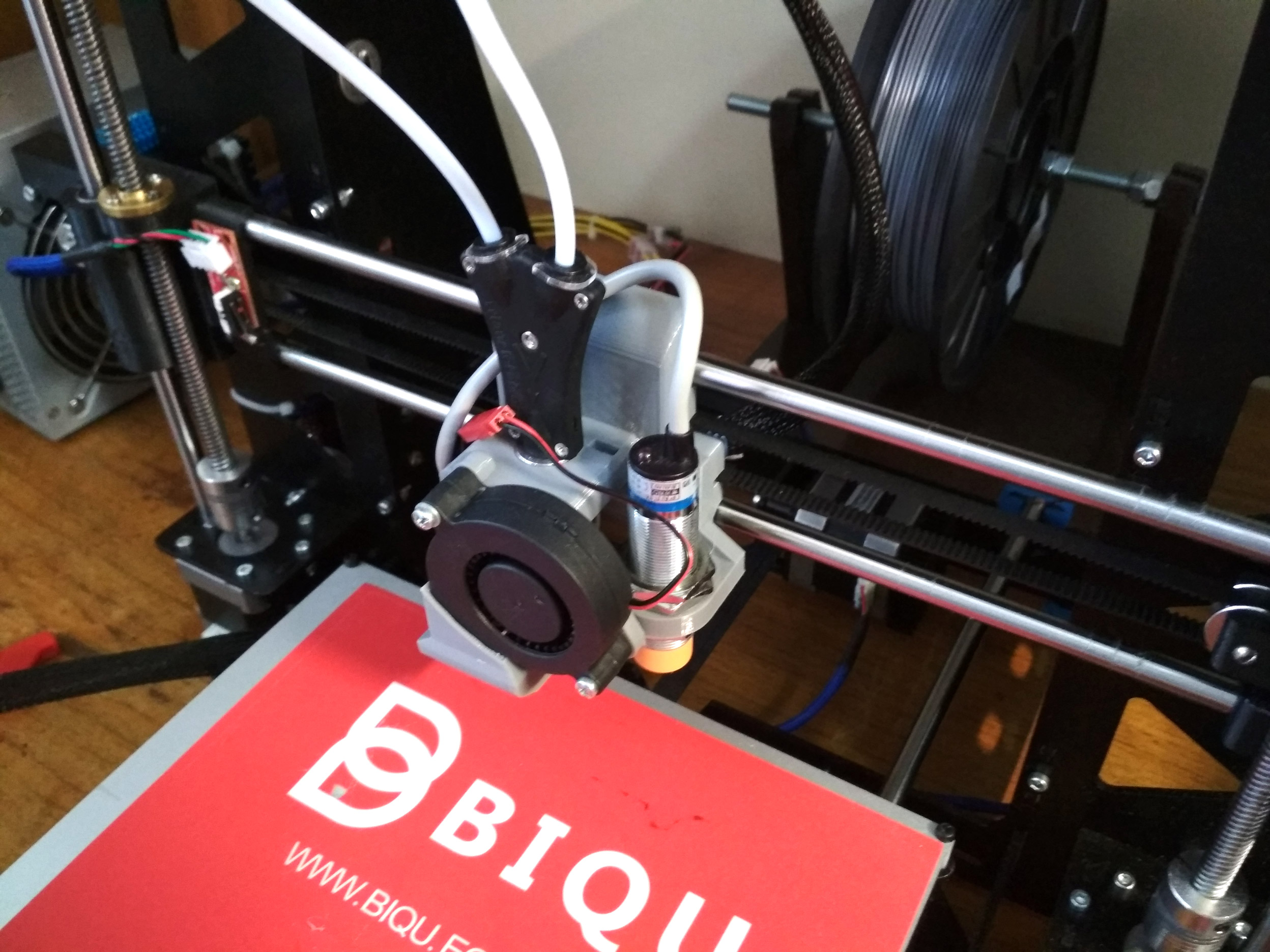 Bowden E3D Titan Extruder  w_ 18mm Sensor and Fan Mounts for Prusa i3