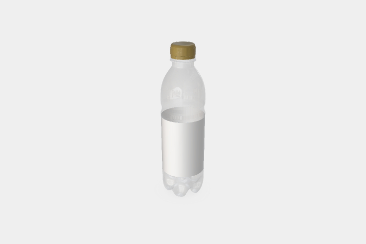 Transparent Drink Bottle Mockup