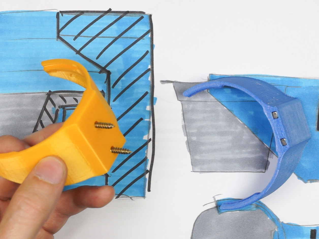 Bracket for Recycled Yogurt Cup to build a Screw Storage