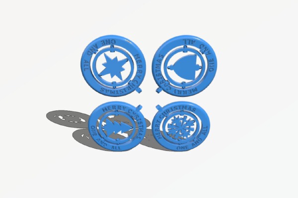 Flat pack christmas baubles | 3d print model