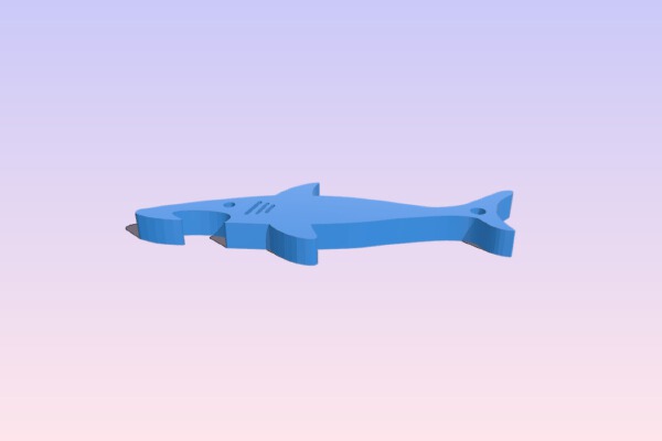 Shark bottle opener and Keychain | 3d print model