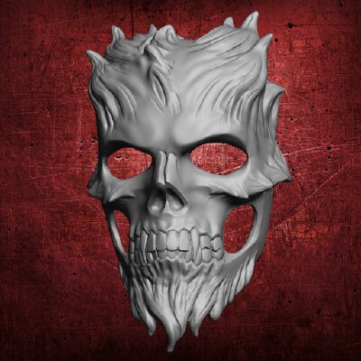 Demon Skull Mask | 3d print model