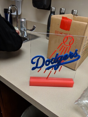LA Dodgers Logo | 3d print model