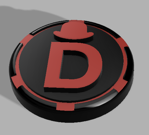 Bowler Hat Poker chip (Big Blind, Small Blind, Dealer)