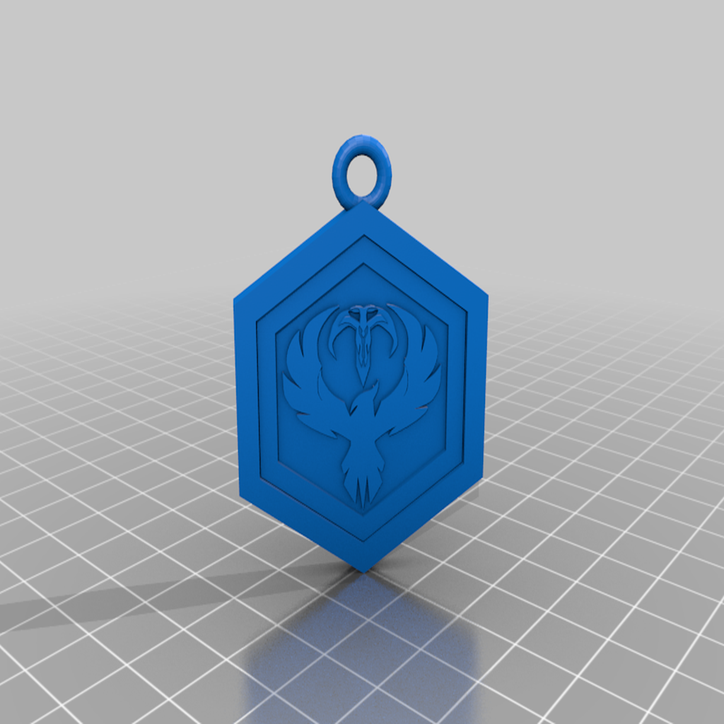 Mandalorian Phoenix Keychain Badge