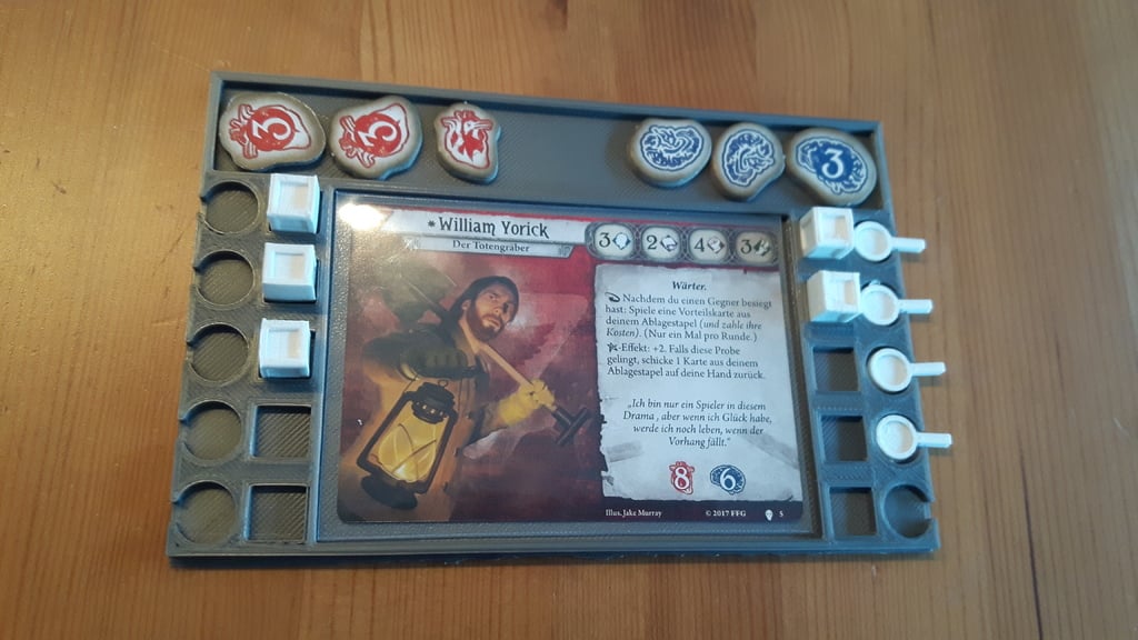 Arkham Horror LCG Investigator Trays with Tokens