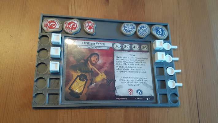 Arkham Horror LCG Investigator Trays with Tokens | 3d print model