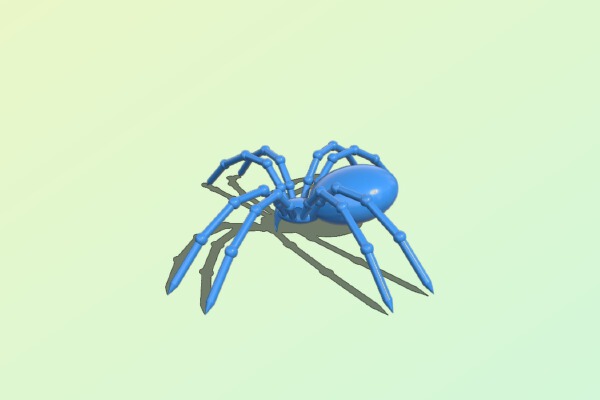 Black spider | 3d print model