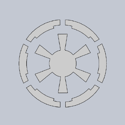 Galactic Empire Stencil Star Wars | 3d print model
