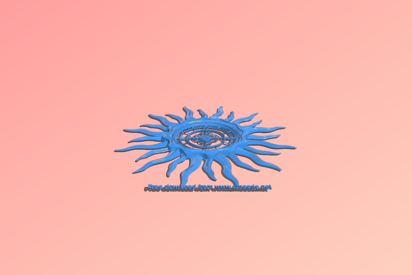 Sun wall clock pattern