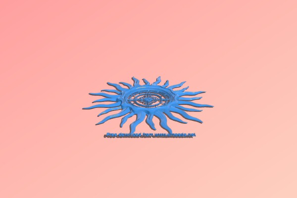 Sun wall clock pattern | 3d print model